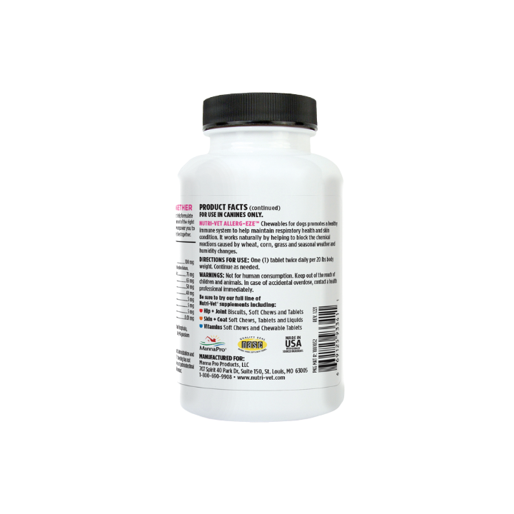 NUTRI-VET ALLERG-EZE CHEWABLES 60 TAB