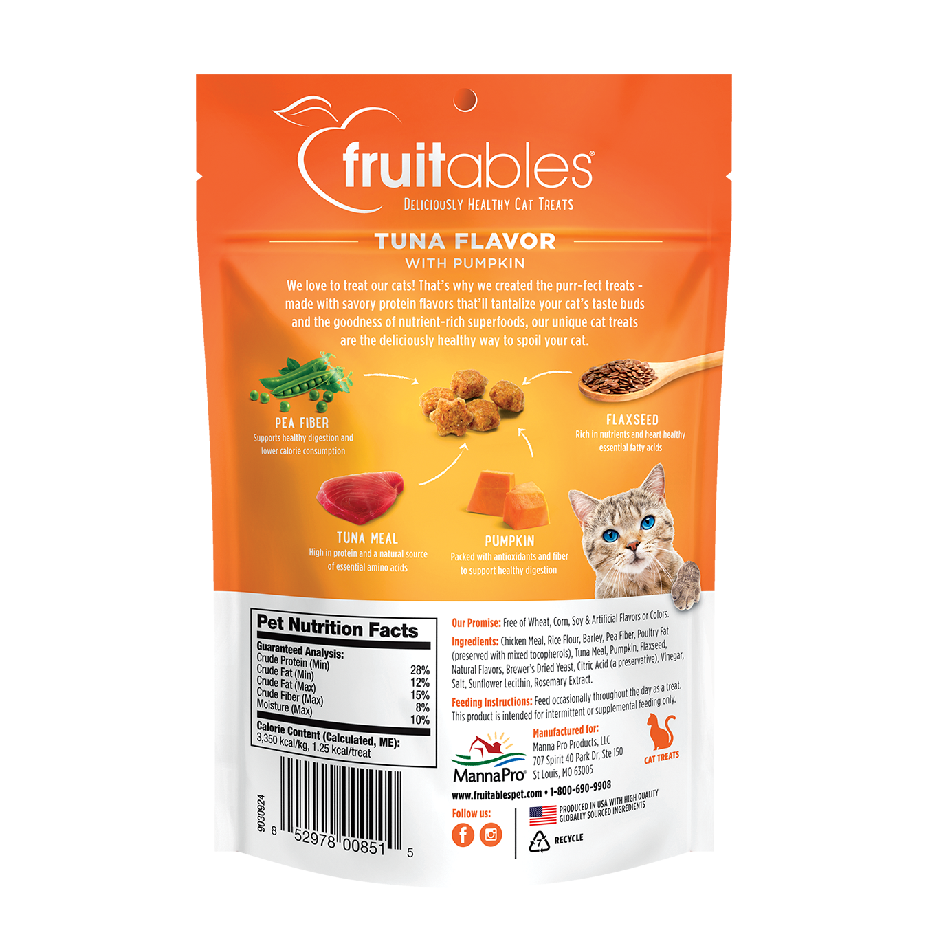 FRUITABLES CAT TREATS TUNA WITH PUMPKIN - ATÚN CON CALABAZA