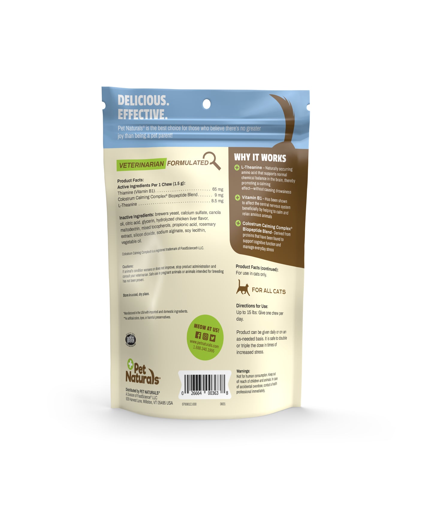 PET NATURALS CALMING CHEW FOR CATS