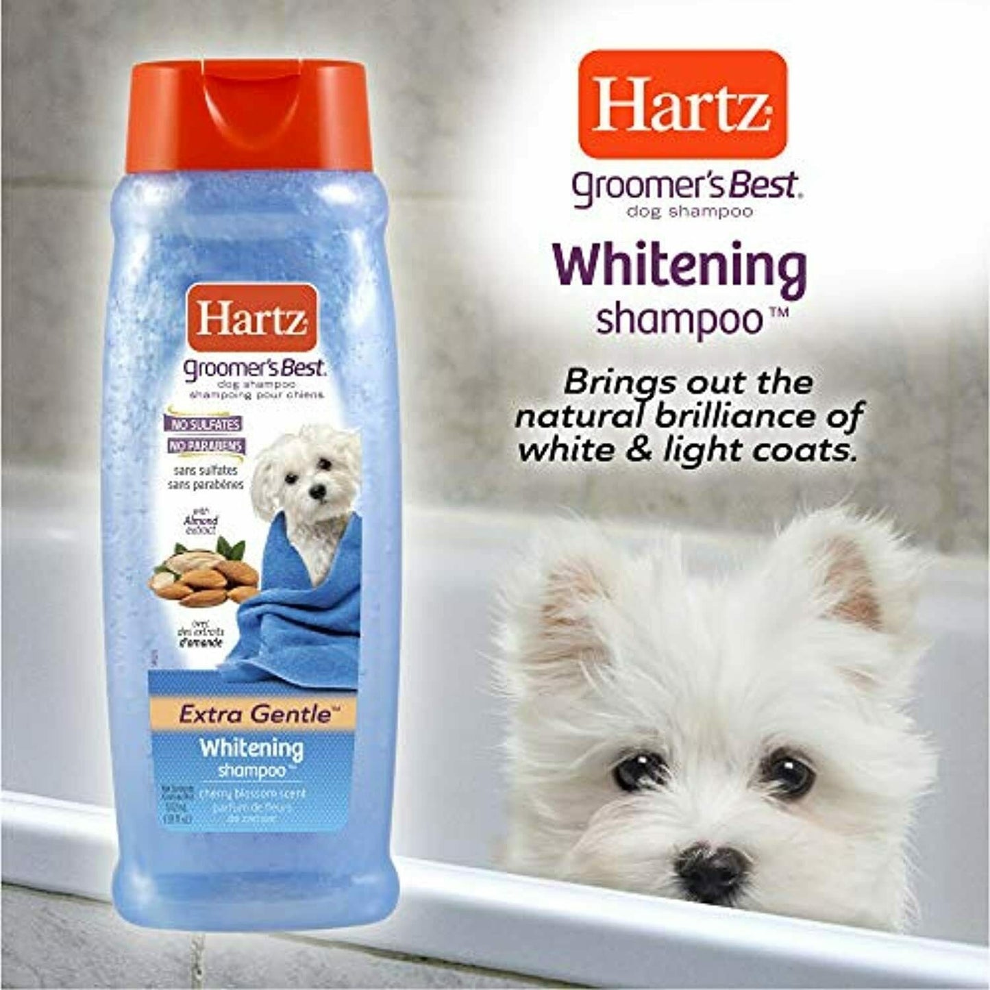 HARTZ GROOMER’S BEST WHITENER SHAMPOO 18 Onz.