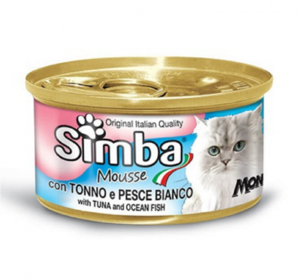 SIMBA LATA PARA GATO - MOUSSE DE ATÚN Y PESCADO BLANCO