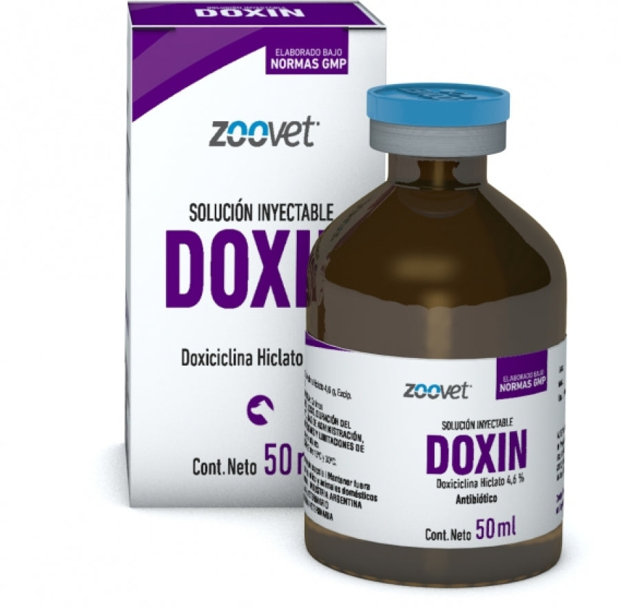 DOXIN 50 ml tratamiento de erlichiosis aguda (antibiotico)