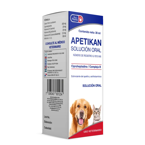APETIKAN SOLUCIÓN ORAL 30 ML (Estimulantes del apetito y Gastroentéricos)