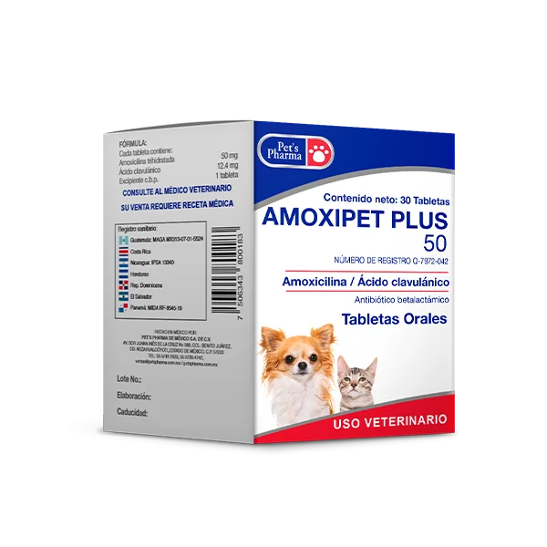 AMOXIPET PLUS 50 30 TABS (Antibiótico)