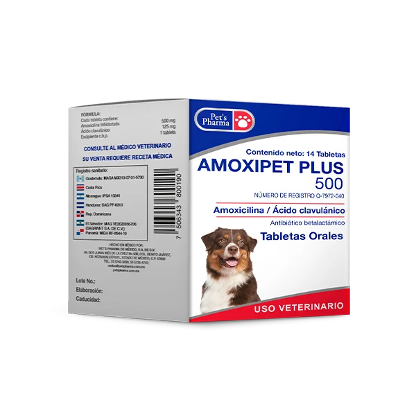 AMOXIPET PLUS 500 14 TABS (Antibiótico)