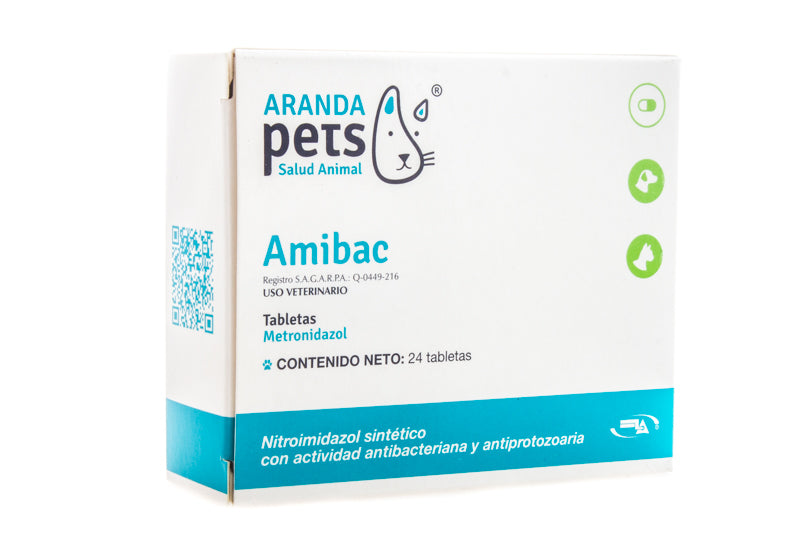 AMIBAC 12 TABLETAS 1 g (Metronidazol 500 mg)