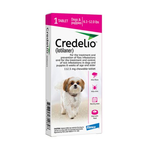 CREDELIO ANTIPULGA Y GARRAPATAS 112.5 MG (1 TABLETA)
