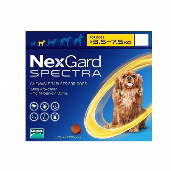 ANTIPULGAS NEXGARD SPECTRA S PERROS 3.5-7.5 kg