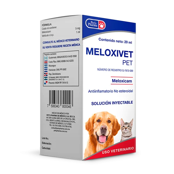 MELOXIVET PET 20 ml INYECTABLE (Antiinflamatorio no esteroideo)