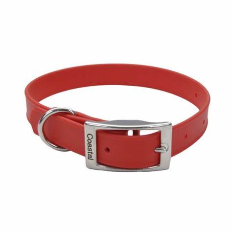 COLLAR WATERPROOF COASTAL CON HEBILLA ROJO
