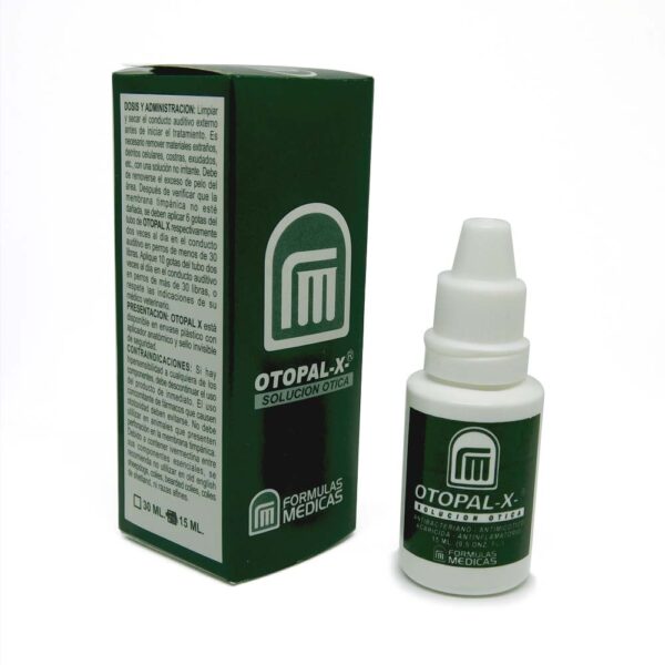 OTOPAL-X 30 ML (Antibiótico – Antinflamatorio – Antimicótico Acaricida.)