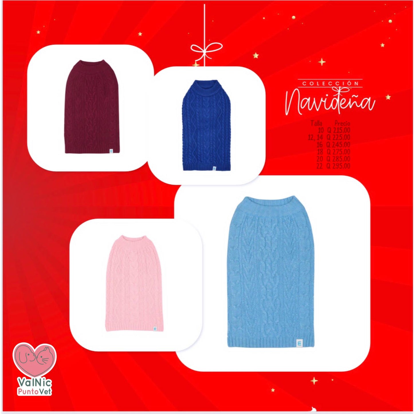 Colección navideña variedad de colores (cable)