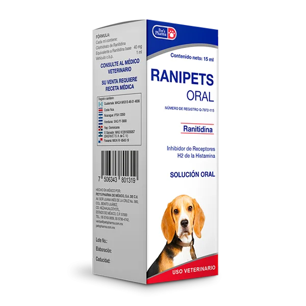 RANIPETS SOLUCIÓN ORAL 15 ML (Ranitidina)
