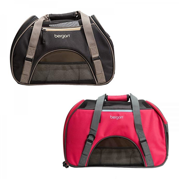TRANSPORTADORA BERGAN® COMFORT (Negro y Fucsia)