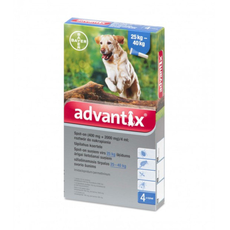 ADVANTIX DOG 4 ML De 25 a 40 kg (4 UNIDADES)