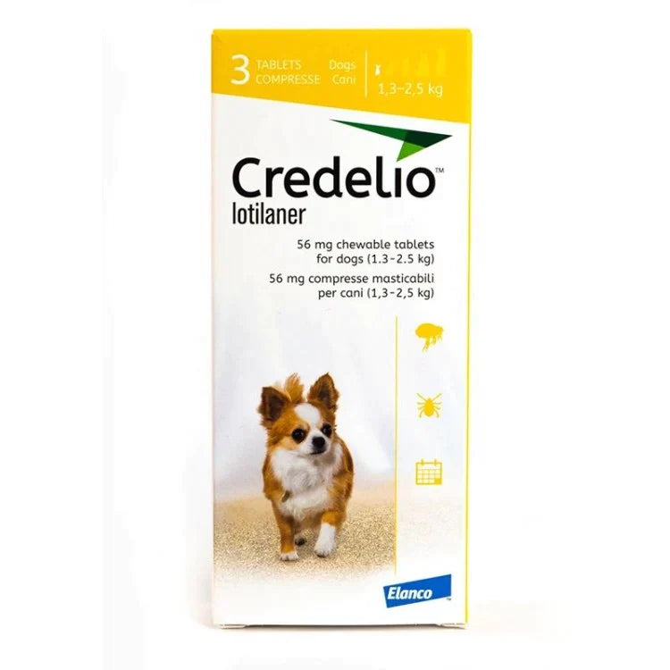CREDELIO ANTIPULGA Y GARRAPATAS 56.25 MG (3 TABLETAS)