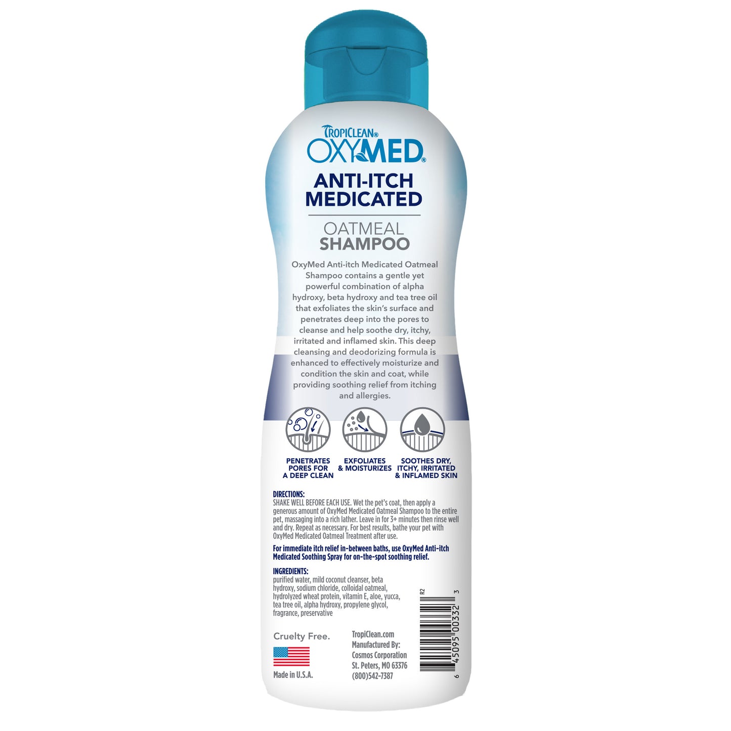 TROPICLEAN OXY MED ANTI ITCH MEDICATED OATMEAL SHAMPOO