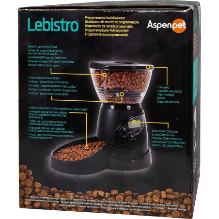 LEBISTRO - DISPENSADOR DE COMIDA ELECTRICO PROGRAMABLE