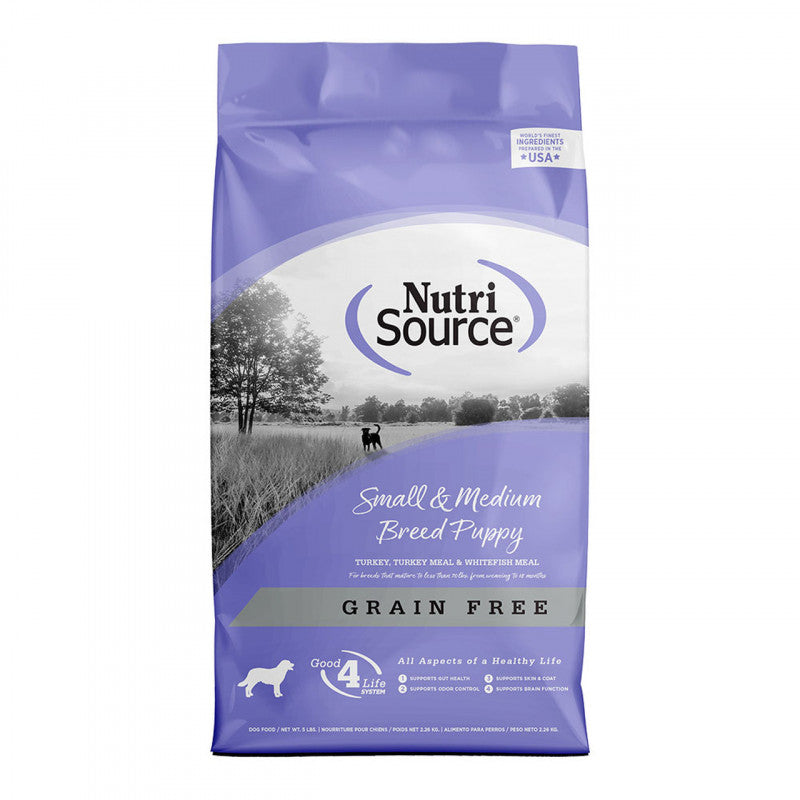 NUTRI SOURCE SMALL & MEDIUM PUPPY GRAIN FREE 5LB