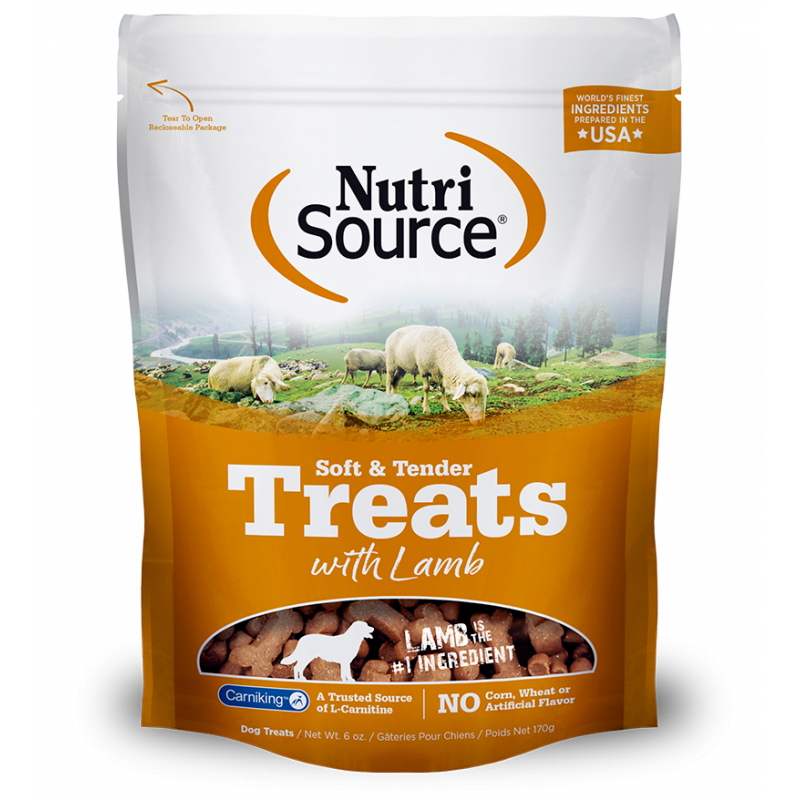 NUTRI SOURCE SOFT & TENDER DOG TREATS - LAMB