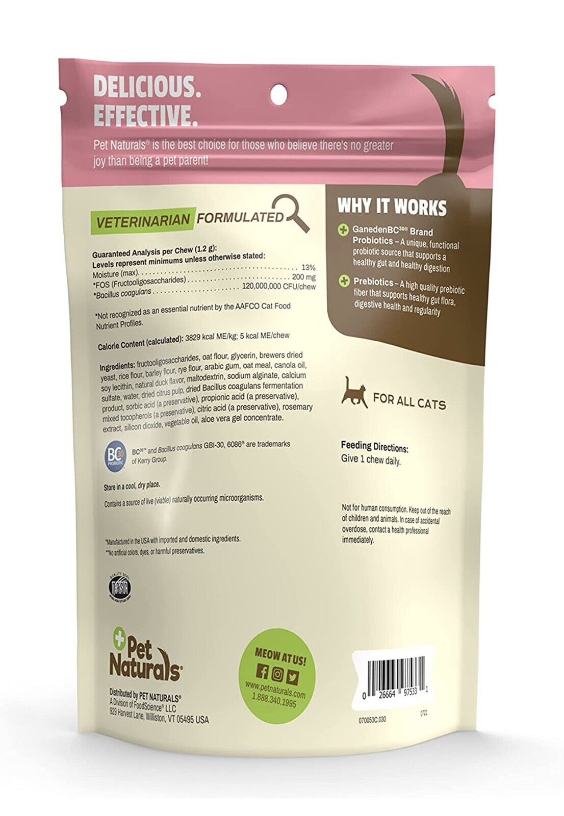 PET NATURALS DAILY PROBIOTIC FOR CATS