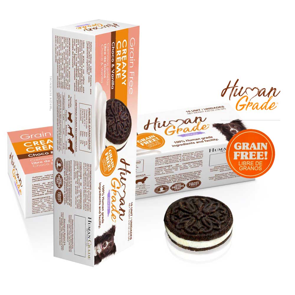 HUMAN GRADE CREAMY CREMES BISCUIT - CHOCO-VAINILLA