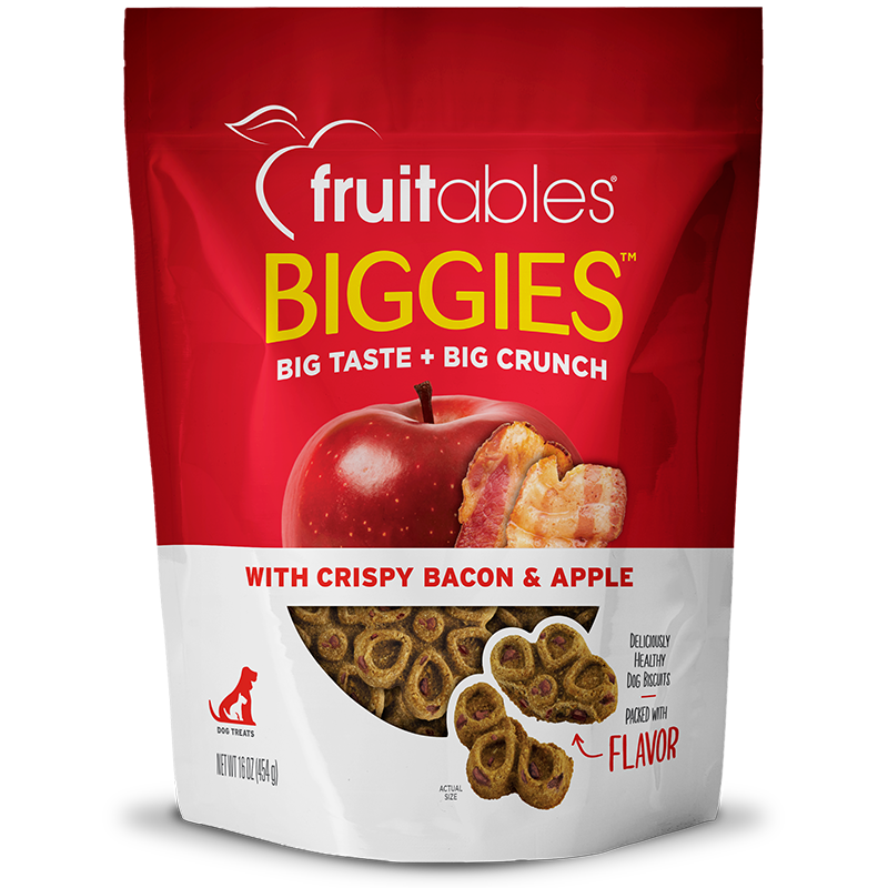 FRUITABLES DOG TREAT BIGGIES BACON & APPLE – TOCINO & MANZANA