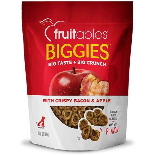 FRUITABLES DOG TREAT BIGGIES BACON & APPLE – TOCINO & MANZANA