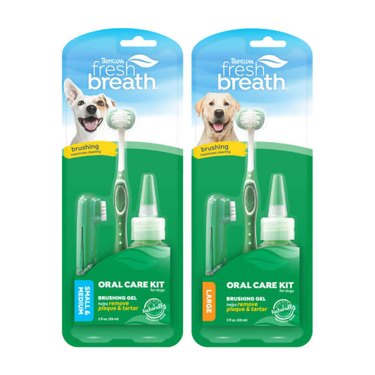 Tropiclean Fresh Breath Kit de Cuidado Bucal para Perros (pequeño / mediano