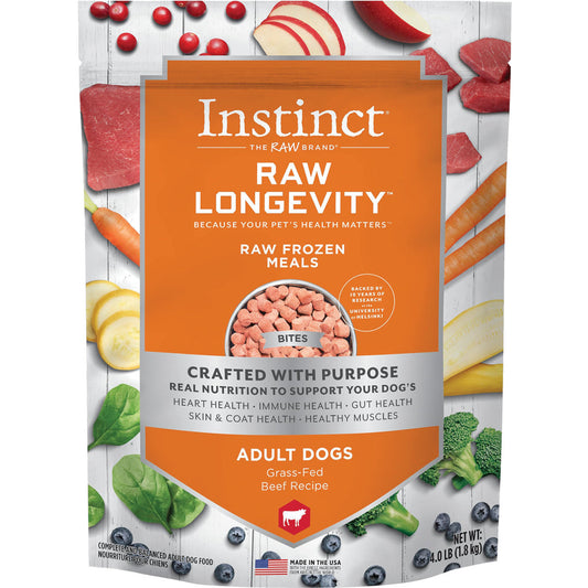 INSTINCT RAW LONGEVITY ADULT DOGS  BEEF (alimento crudo liofilizado)