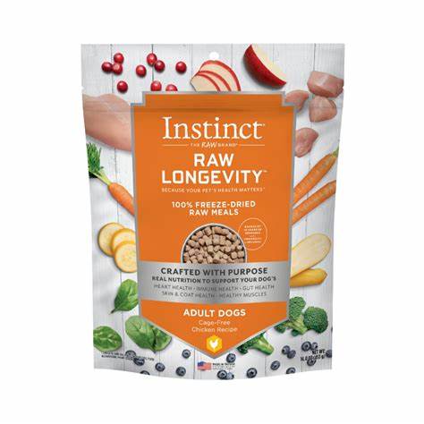 INSTINCT RAW LONGEVITY  ADULT DOGS  CHICKEN ( alimento crudo liofilizado )
