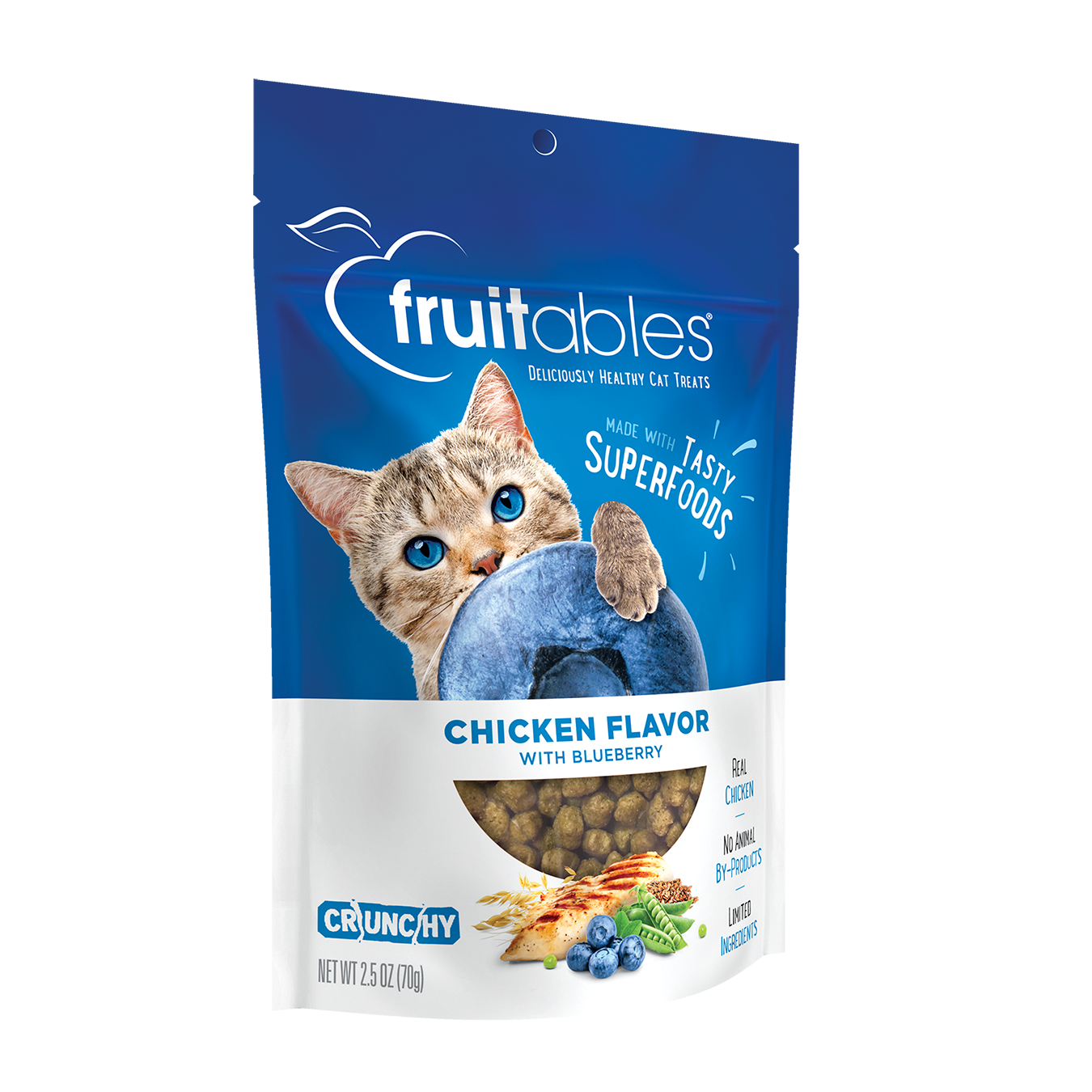 FRUITABLES CAT TREATS CHICKEN WITH BLUEBERRY - POLLO CON ARÁNDANOS
