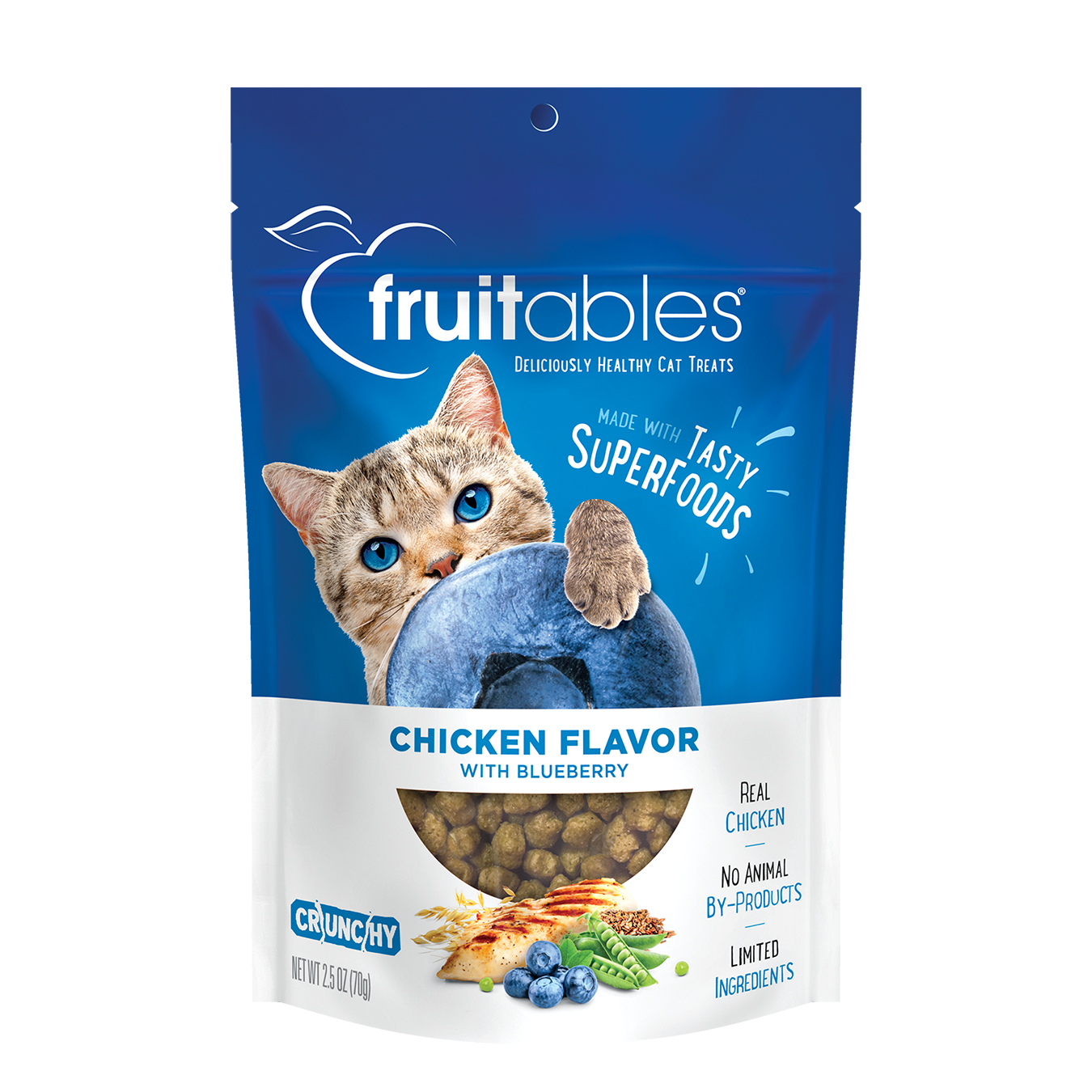 FRUITABLES CAT TREATS CHICKEN WITH BLUEBERRY - POLLO CON ARÁNDANOS