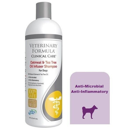 SHAMPOO MEDICADO VETERINARY FORMULA  - avena y aceite de árbol de té para perros