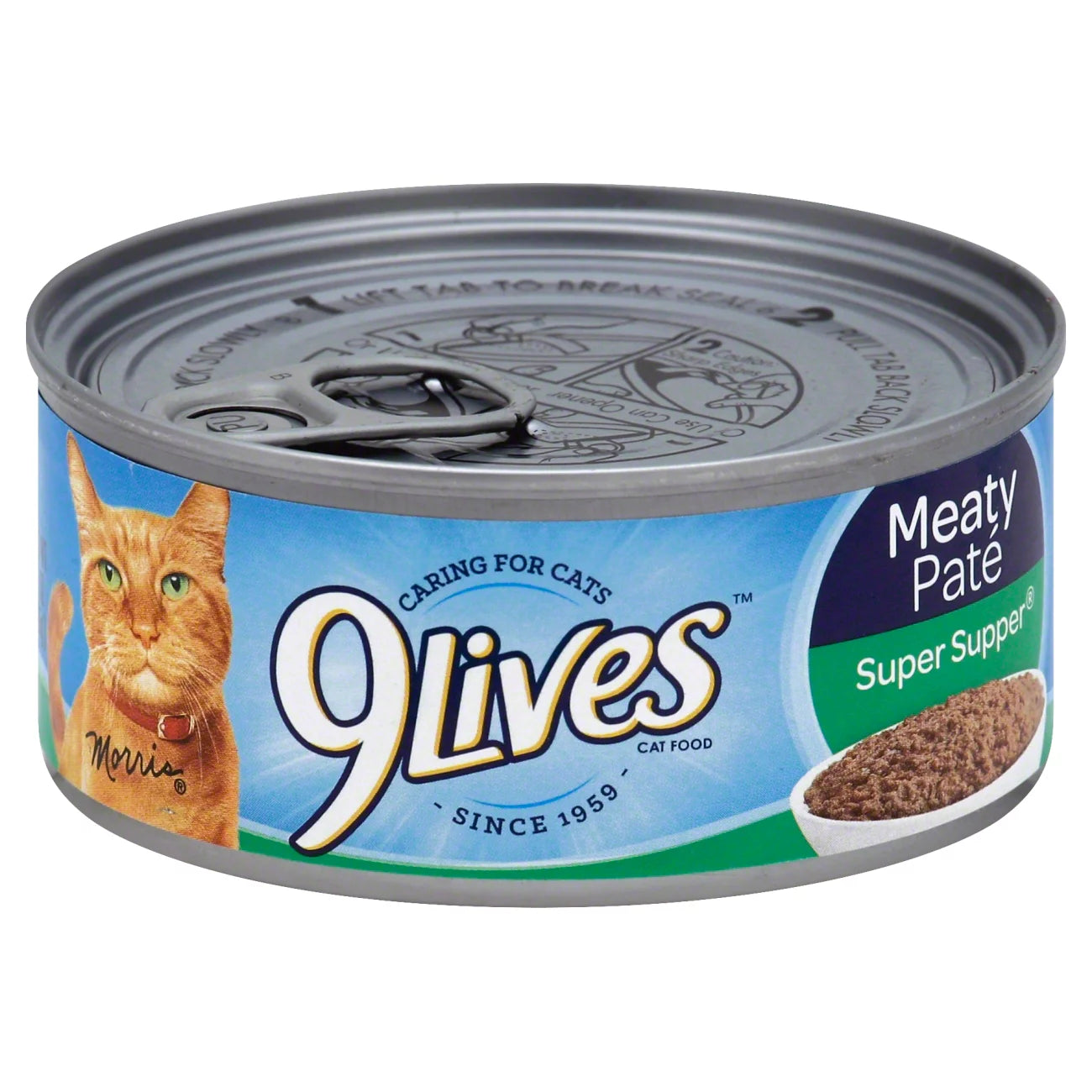 LATA PARA GATO 9LIVES 5.5onz. MEATY PATÉ SUPER SUPPER
