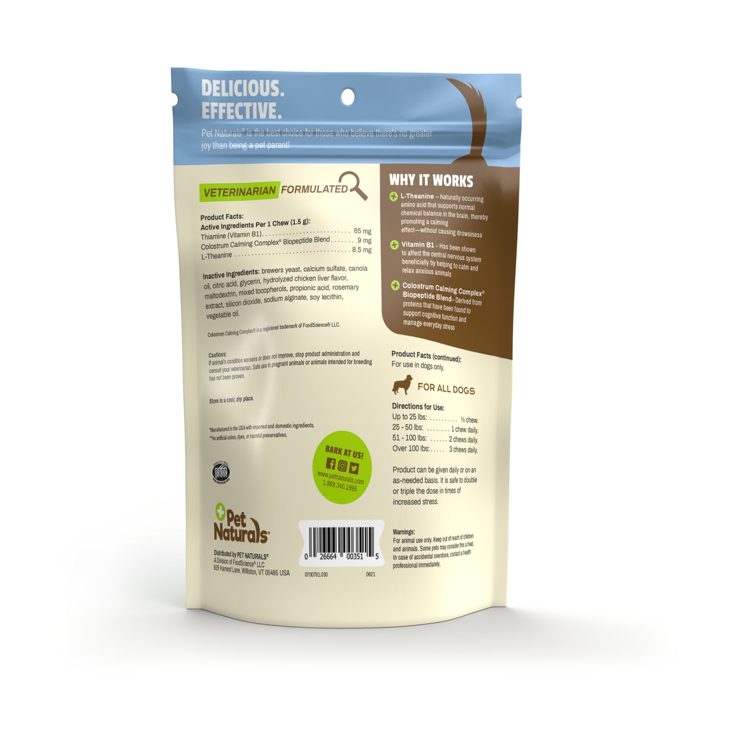 PET NATURALS CALMING CHEW FOR DOGS