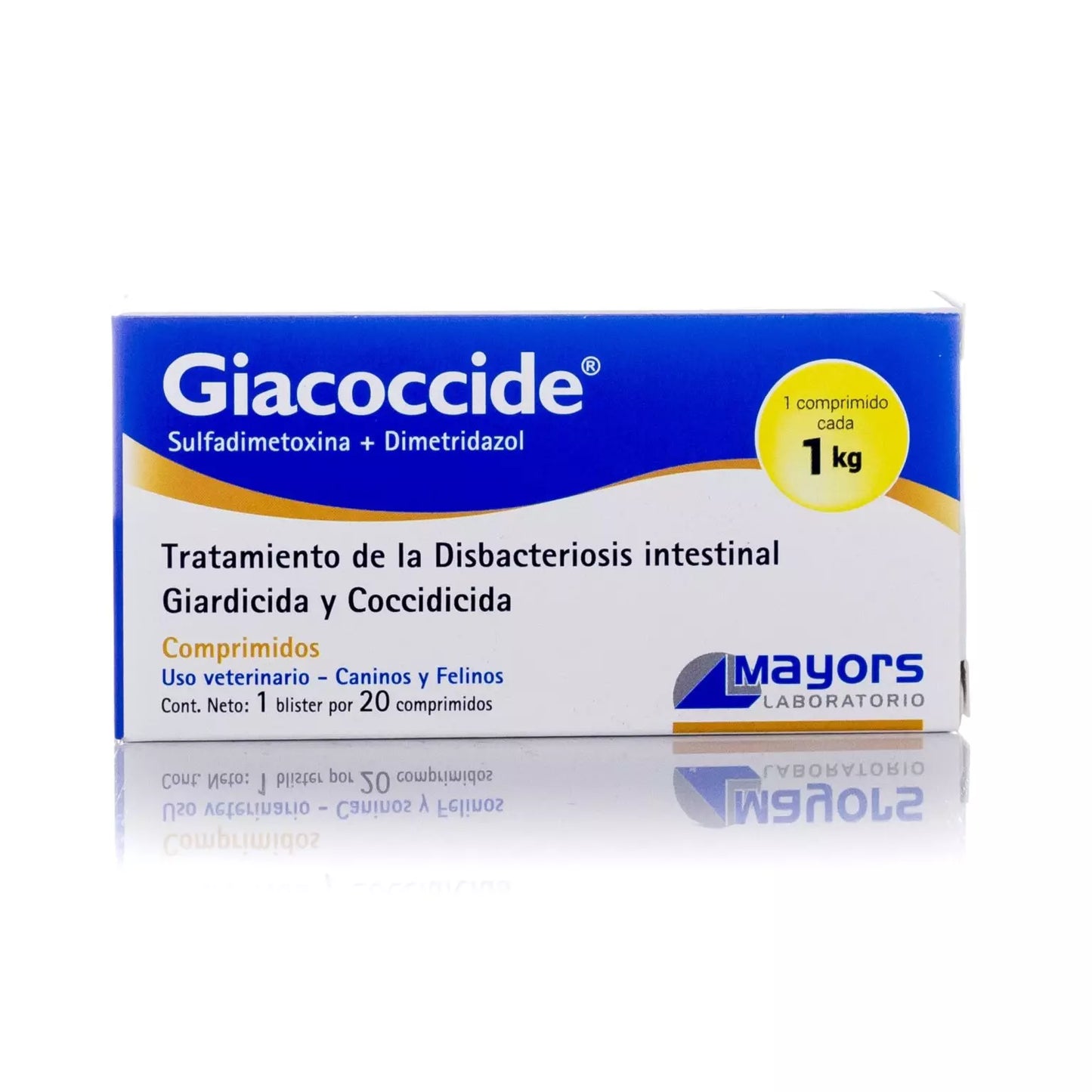 GIACOCCIDE AMARILLO 20 TABS  (COCCIDICIDA. GIARDICIDA. ANTIBACTERIANO)