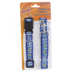 COMBO COLLAR Y TIRAPERRO CON DISEÑO BONGO (pueden variar los diseños)