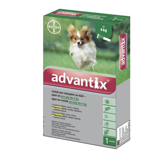 ADVANTIX DOG 0,4 ML  HASTA 4 KG (1 UNIDAD)