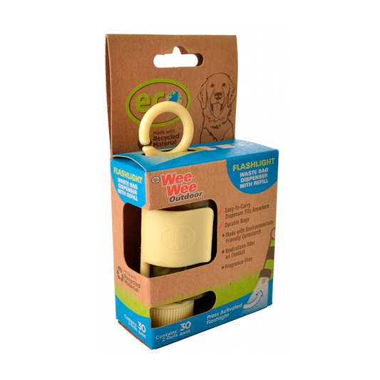 WEE-WEE DISPENSADOR DE BOLSAS PARA HECES CON LINTERNA