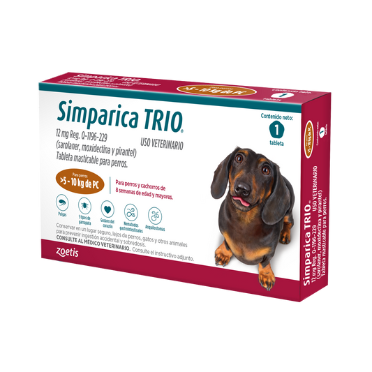 Simparica Trio Caramel de 12mg 5-10 kg 1 Tableta