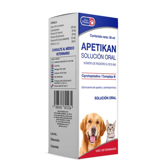 APETIKAN SOLUCIÓN ORAL 30 ML (Estimulantes del apetito y Gastroentéricos)