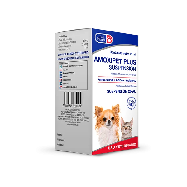 AMOXIPET PLUS SUSPENSIÓN 15 ML (antibiótico)