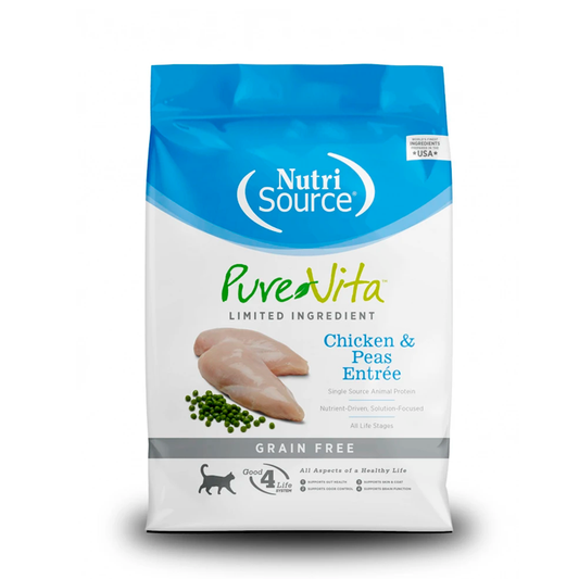 NUTRI SOURCE CAT PURE VITA POLLO Y ARVEJA ENTREÉ 6.6LB