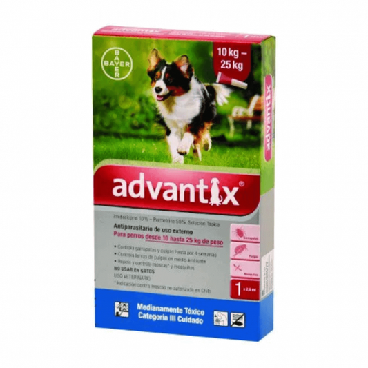 ADVANTIX DOG 2.5 ML  De 10 a 25 kg (1 UNIDAD)