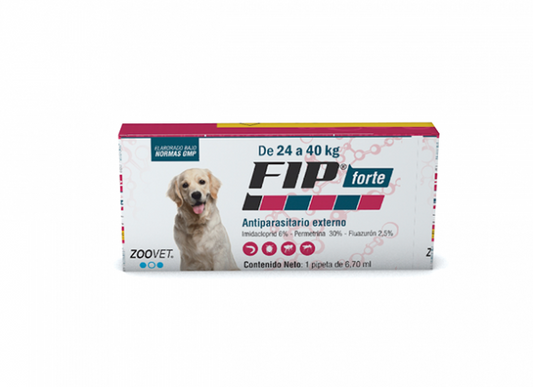 FIP FORTE PARA PERROS DE 24KG HASTA 40KG (pipeta desparasitante externo)