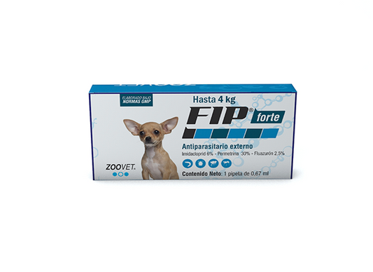 FIP FORTE PARA PERROS DE 4KG (pipeta desparasitante externo)