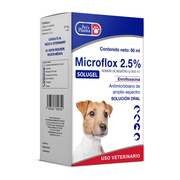 MICROFLOX 2.5% (SOLUGEL) 60 ML (Antimicrobiano de amplio espectro)