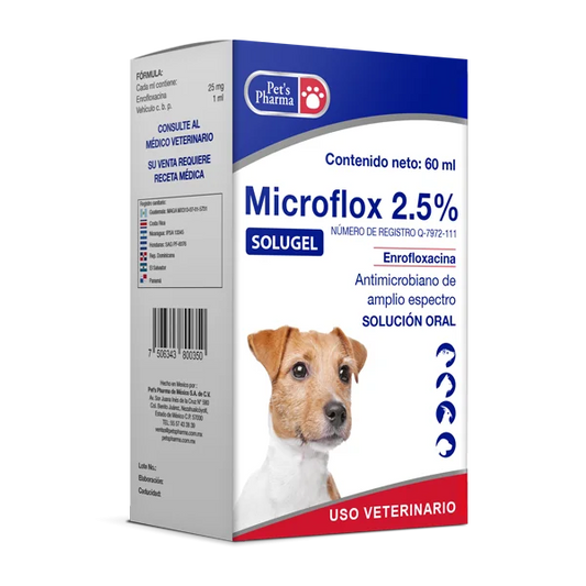 MICROFLOX 2.5% (SOLUGEL) 60 ML (Antimicrobiano de amplio espectro)