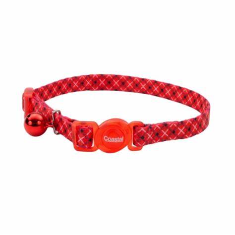COLLAR PARA GATO SAFE CAT – ROJO CON LÍNEAS GRIS